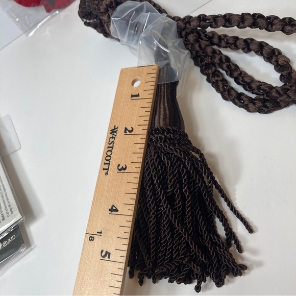 Brown Drapery Curtain Chair Tie Back 24" with 5.5" Tassel Set of 2 Conso - Picture 12 of 13